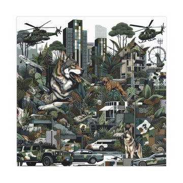 CAMO ART print: "Canine-Urban-Jungle"